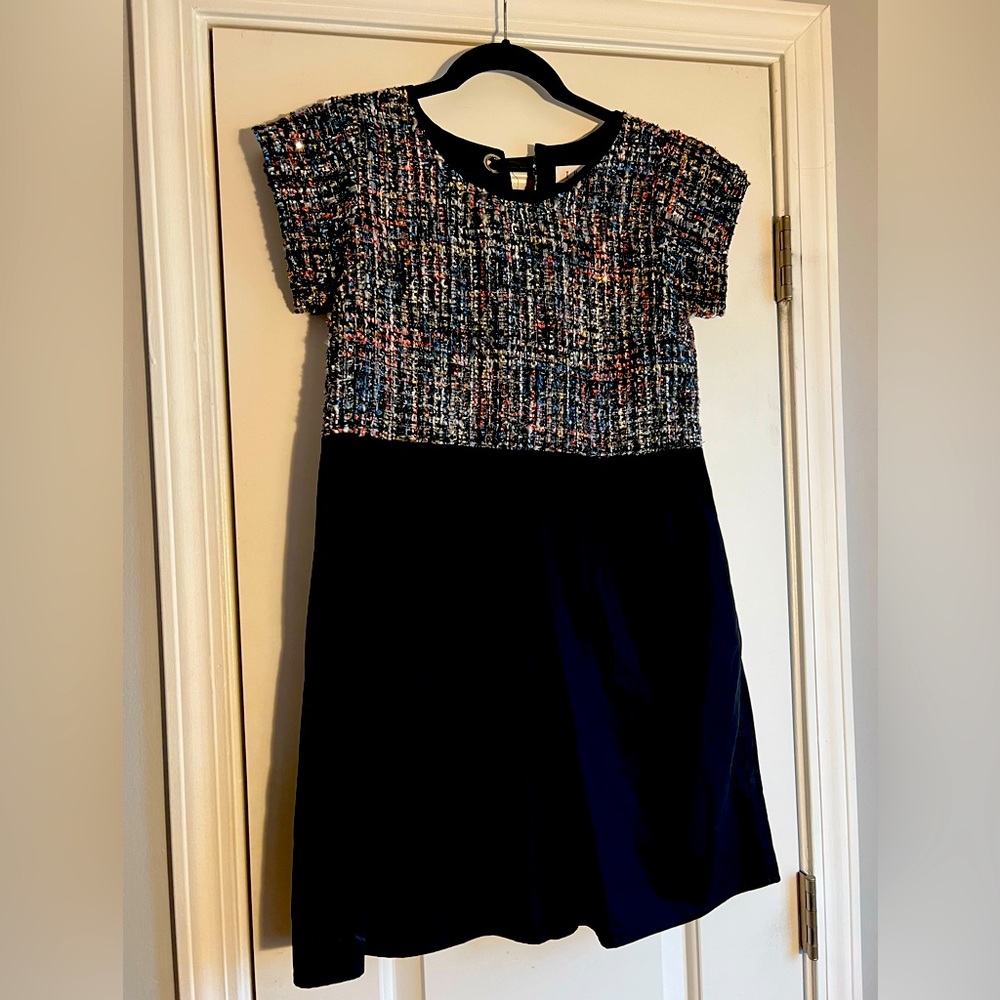 THML Tweed & Black Empire Waist Cocktail Dress NWT